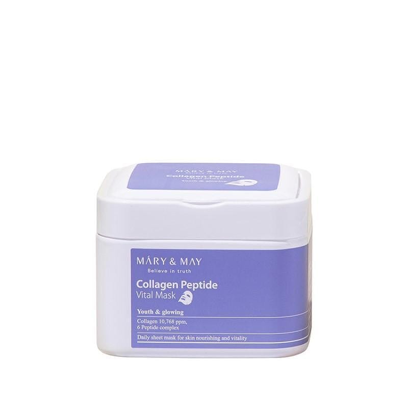Mary and May Collagen Peptide Vital Mask маски за лице с колаген и пептиди - Грижа за лице - Сравни цени от 1 магазин с безплатна доставка