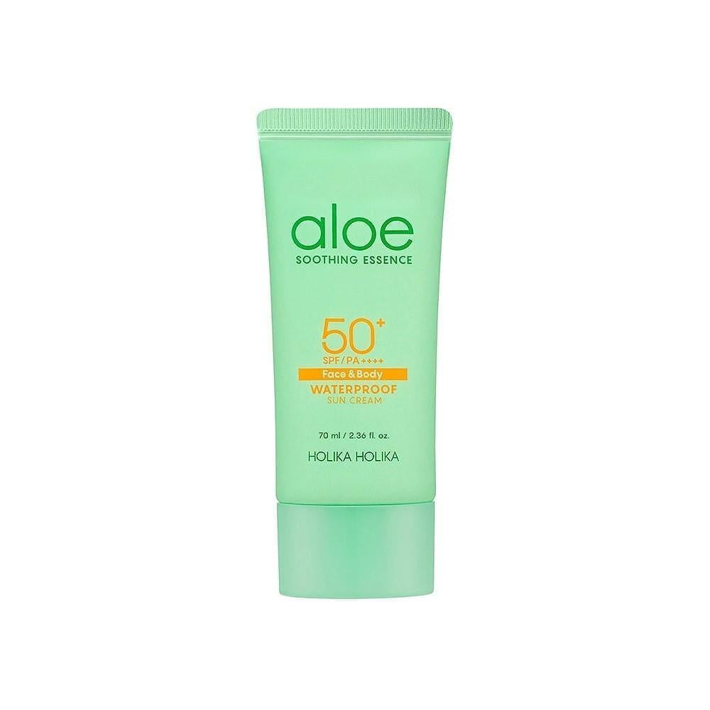 Holika Holika Aloe Soothing Essence Waterproof Sun Cream SPF50+ Успокояващ водоустойчив слънцезащитен крем с алое