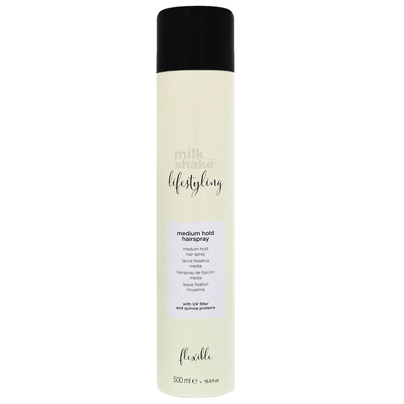 Milkshake Milk Shake Lifestyling Medium Hairspray Лак за коса със средна фиксация - Унисекс парфюм 500мл - Сравни цени от 1 магазин с безплатна доставка