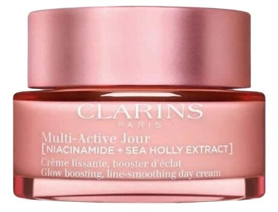 Clarins Clarins Multi Active day Cream All Skin types NEW Formula Озаряващ изглаждащ бръчките крем за лице за всички типове кожа - Унисекс парфюм 50мл - Сравни цени от 1 магазин с безплатна доставка