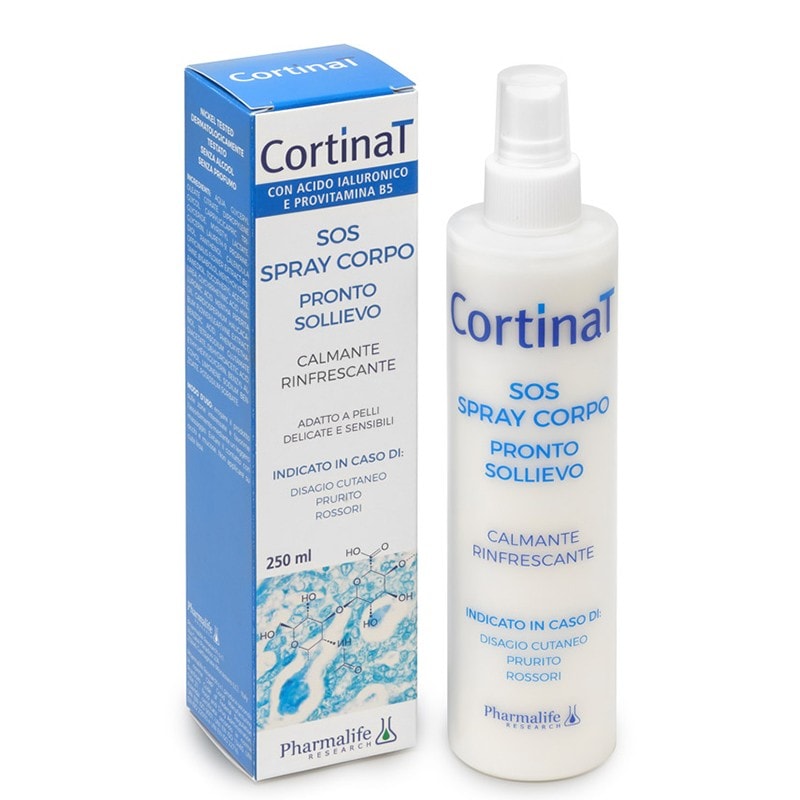 Pharmalife Research Спрей за тяло с хиалуронова киселина + провитамин B5 – За суха и раздразнена кожа, CortinaT SOS, 250 ml - Унисекс парфюм 250мл - Сравни цени от 1 магазин с безплатна доставка