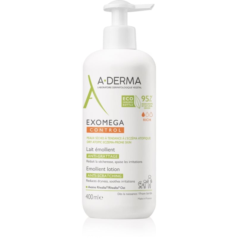 A-Derma Exomega Control Emollient Lotion тоалетно мляко за тяло против възпаление и сърбеж - Грижа за тяло - Сравни цени от 1 магазин с безплатна доставка