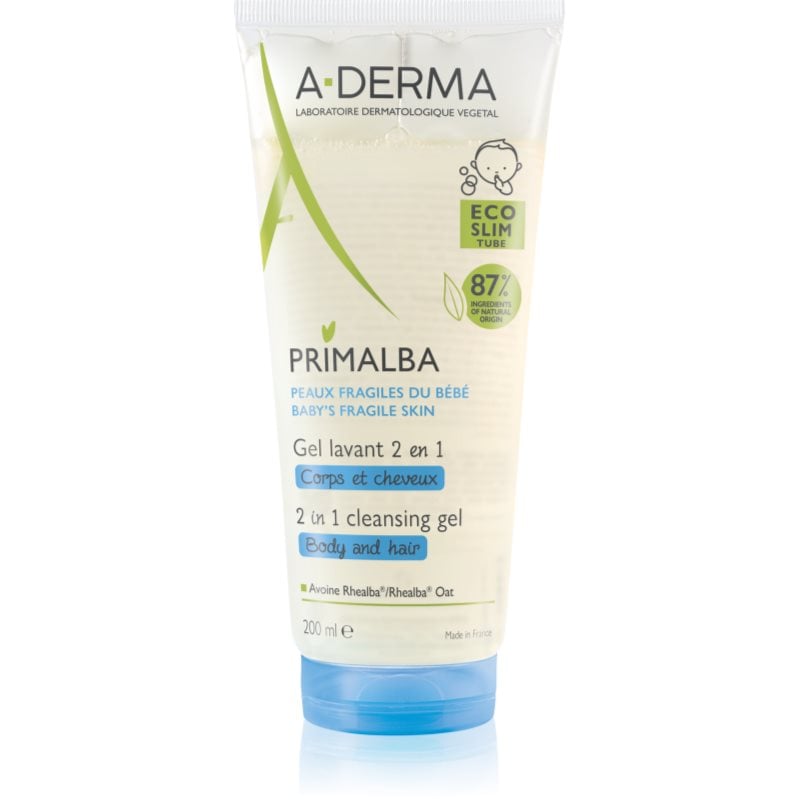 A-Derma Primalba Baby миещ гел за тяло и коса за деца