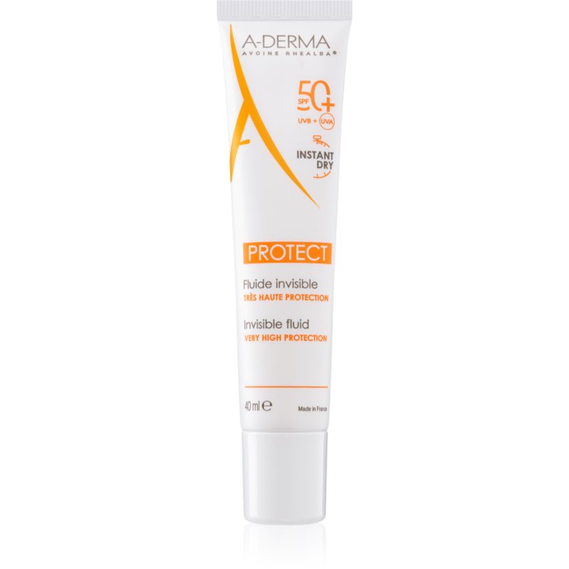 A-Derma A-Derma Protect Invisible Fluid защитен флуид SPF 50+ - Унисекс парфюм 40мл - Сравни цени от 1 магазин с безплатна доставка