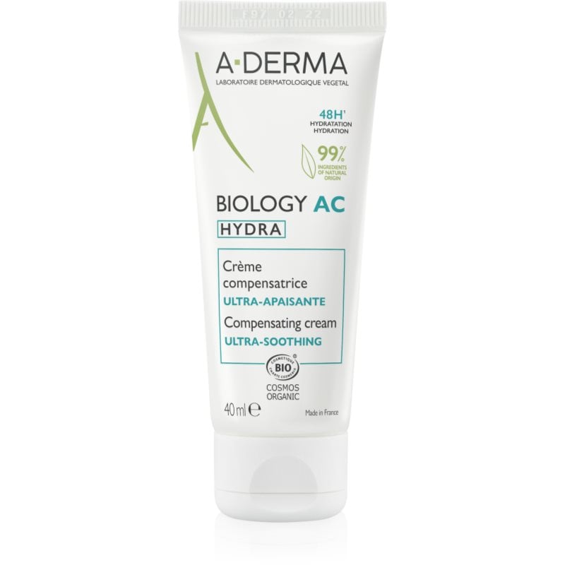 A-Derma Biology AC Hydra хидратиращ и успокояващ крем с 48 часов ефект