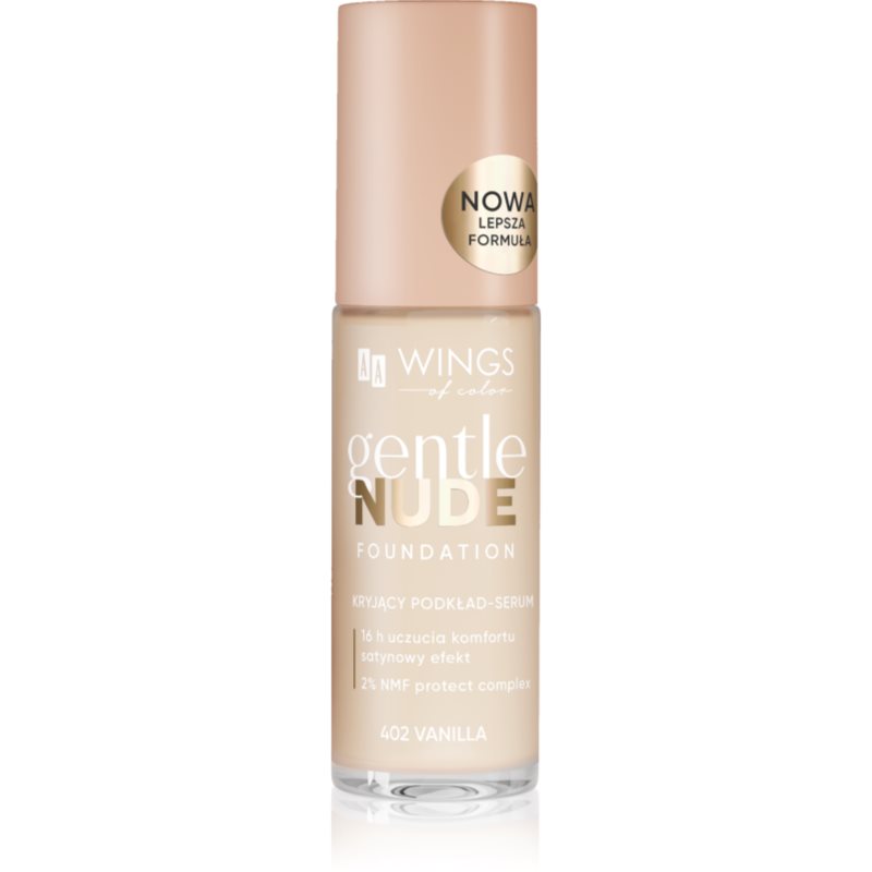 AA Wings of Color AA Wings of Color Gentle Nude Foundation течен фон дьо тен с хидратиращ ефект - Унисекс парфюм 30мл - Сравни цени от 1 магазин с безплатна доставка