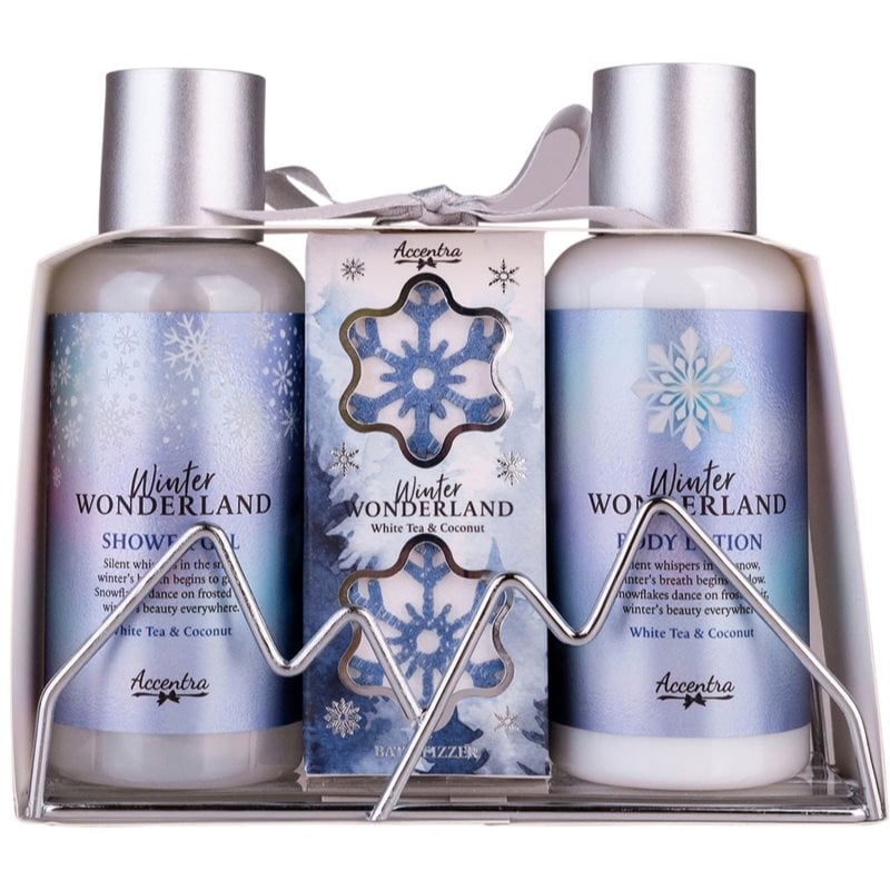 Accentra Winter Wonderland подаръчен комплект за вана аромати White Tea & Coconut