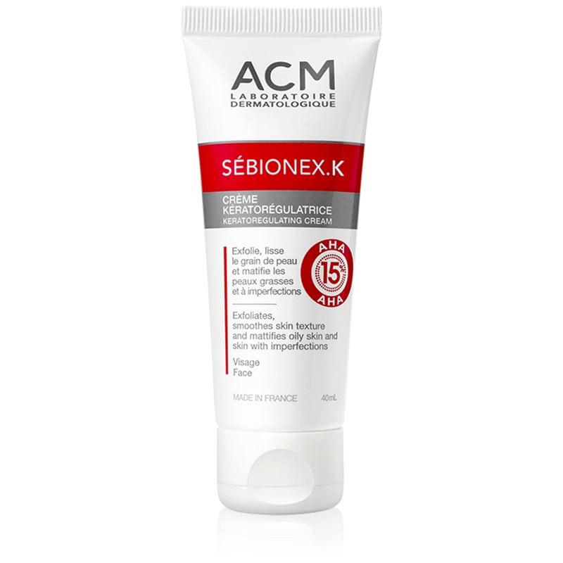 ACM Sébionex K защитен матиращ крем за мазна кожа с несъвършенства s AHA