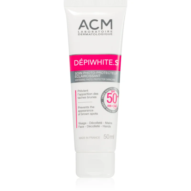 ACM Dépiwhite S защитен крем за лице и деколте SPF 50+