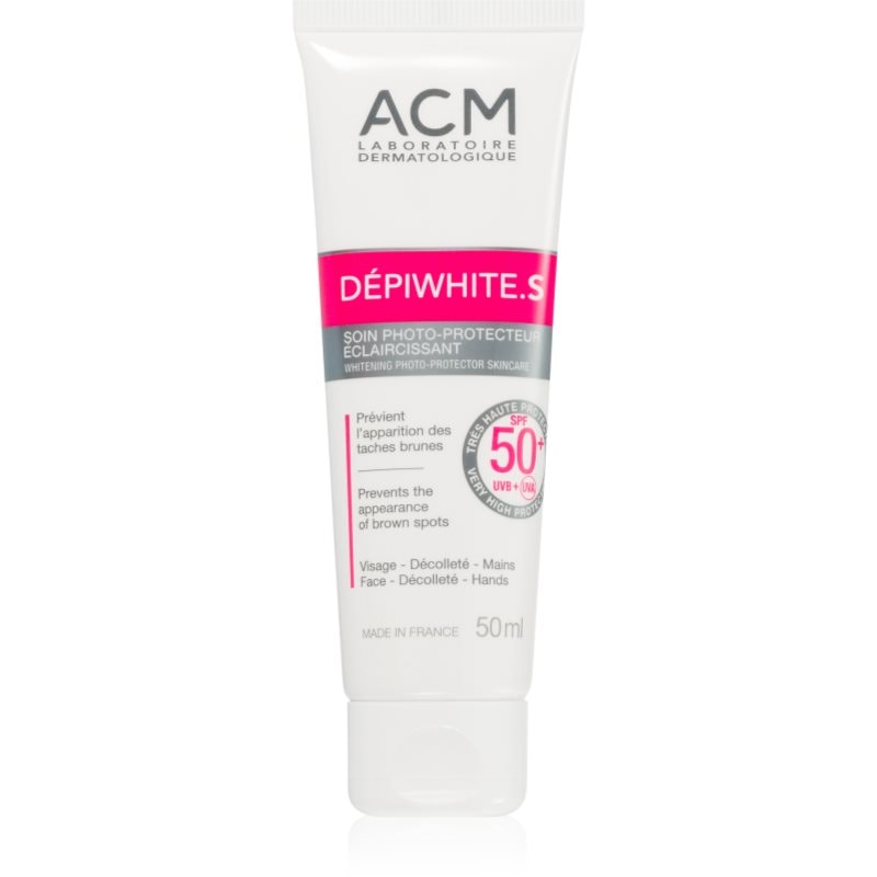 ACM Dépiwhite S защитен крем за лице и деколте SPF 50+ - Грижа за лице - Сравни цени от 1 магазин с безплатна доставка