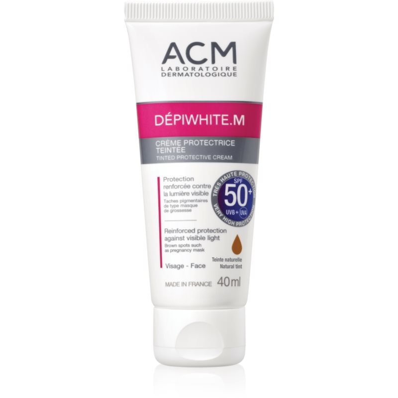 ACM Dépiwhite M тониращ защитен крем SPF 50+ Natural Tint - Грижа за лице - Сравни цени от 1 магазин с безплатна доставка