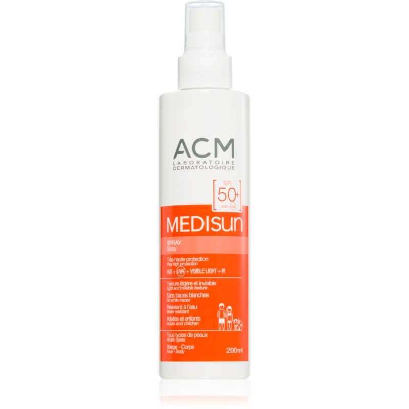 ACM Medisun слънцезащитен спрей за лице и тяло SPF 50+ - Грижа за тяло - Сравни цени от 1 магазин с безплатна доставка