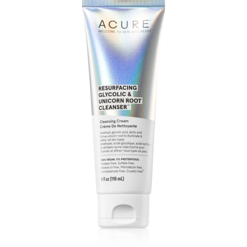 ACURE Resurfacing Glycolic & Unicorn Root почистващ крем за лице