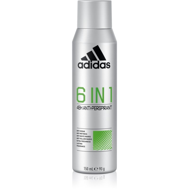 Adidas 6 in 1 антиперспирант за мъже - Грижа за тяло - Сравни цени от 1 магазин с безплатна доставка