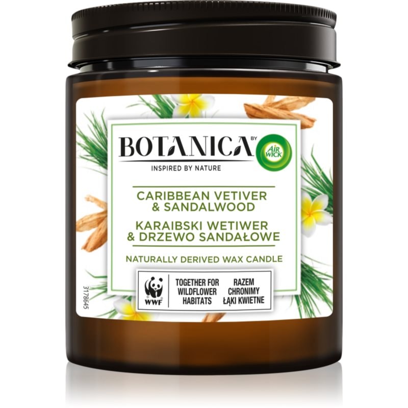 Air Wick Botanica Caribbean Vetiver & Sandalwood ароматна свещ 205 гр. - Аромат - Сравни цени от 1 магазин с безплатна доставка