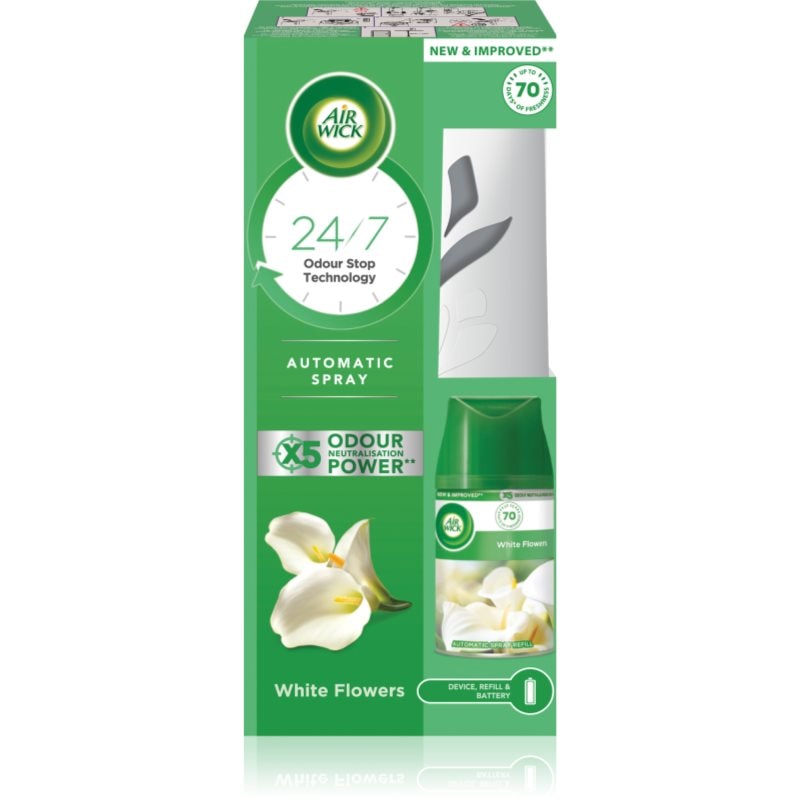 Air Wick Air Wick Freshmatic White Flowers cпрей за дома с аромат на цветя - Унисекс парфюм 250мл - Сравни цени от 1 магазин с безплатна доставка