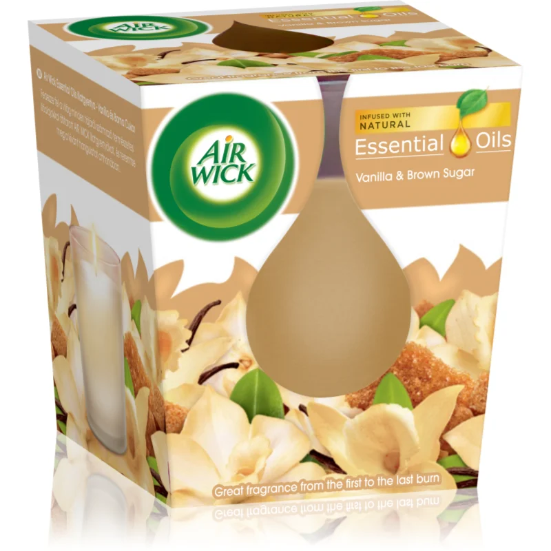 Air Wick Essential Oil Vanilla & Brown Sugar ароматна свещ - Грижа за тяло - Сравни цени от 1 магазин с безплатна доставка