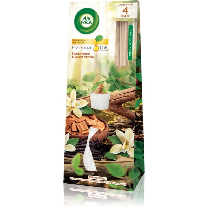 Air Wick Essential Oils Sandalwood & Warm Vanilla aроматизиращ дифузер с пълнител - Аромат - Сравни цени от 1 магазин с безплатна доставка