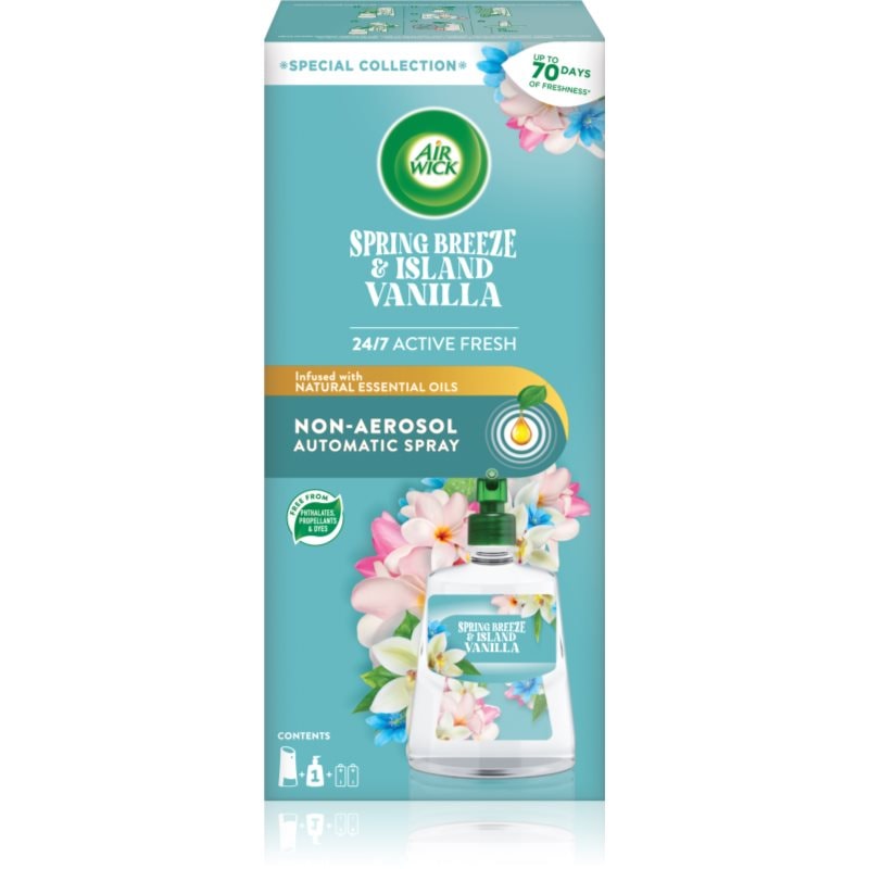 Air Wick Active Fresh Spring Breeze & Island Vanilla автоматичен освежител за въздух с пълнител - Аромат - Сравни цени от 1 магазин с безплатна доставка