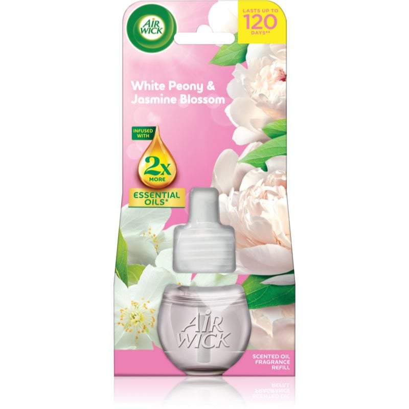 Air Wick Essential Oils White Peony & Jasmine Blossom пълнител за електрически дифузер