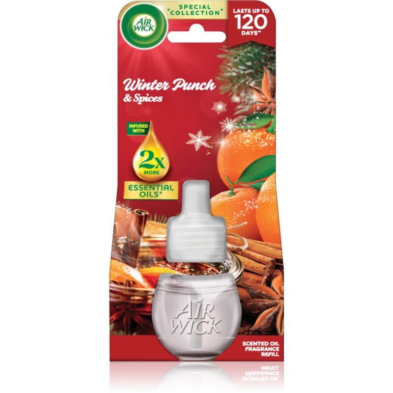 Air Wick Air Wick Winter Punch Winter Punch & Spices електрически уред за освежаване на въздуха пълнител - Унисекс парфюм 19мл - Сравни цени от 1 магазин с безплатна доставка