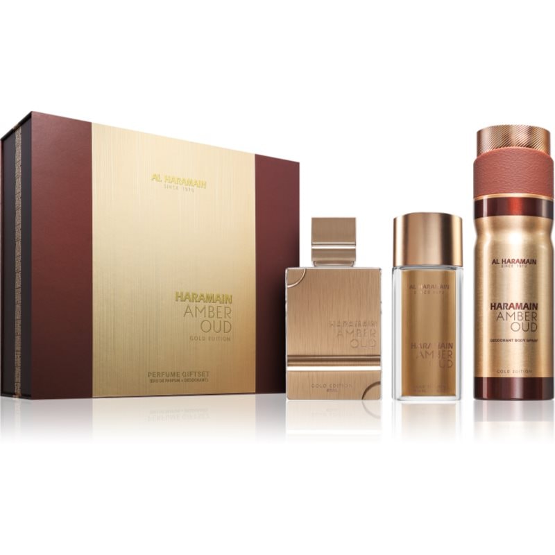 Al Haramain Amber Oud Gold Edition подаръчен комплект унисекс - Комплект - Сравни цени от 1 магазин с безплатна доставка