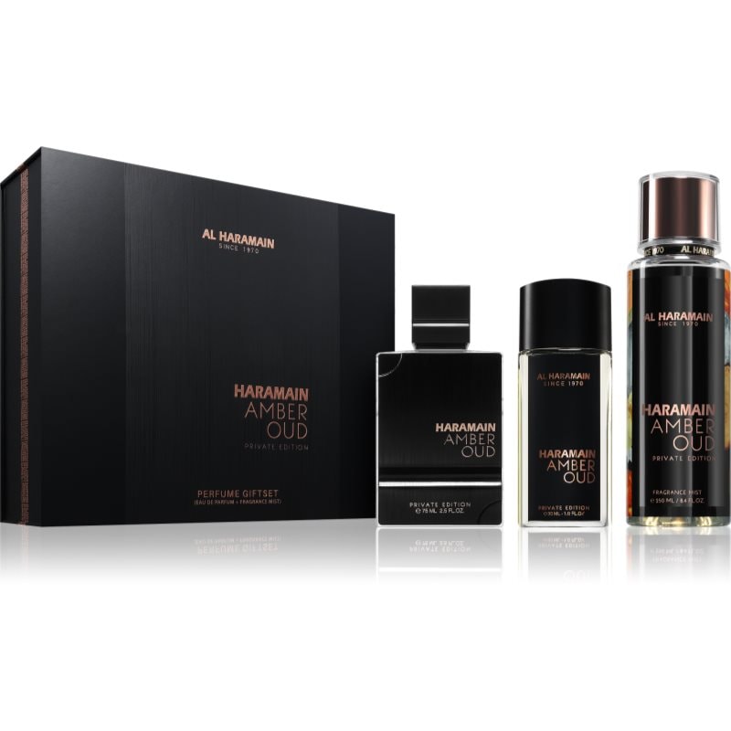 Al Haramain Amber Oud Private Edition подаръчен комплект унисекс - Комплект - Сравни цени от 1 магазин с безплатна доставка