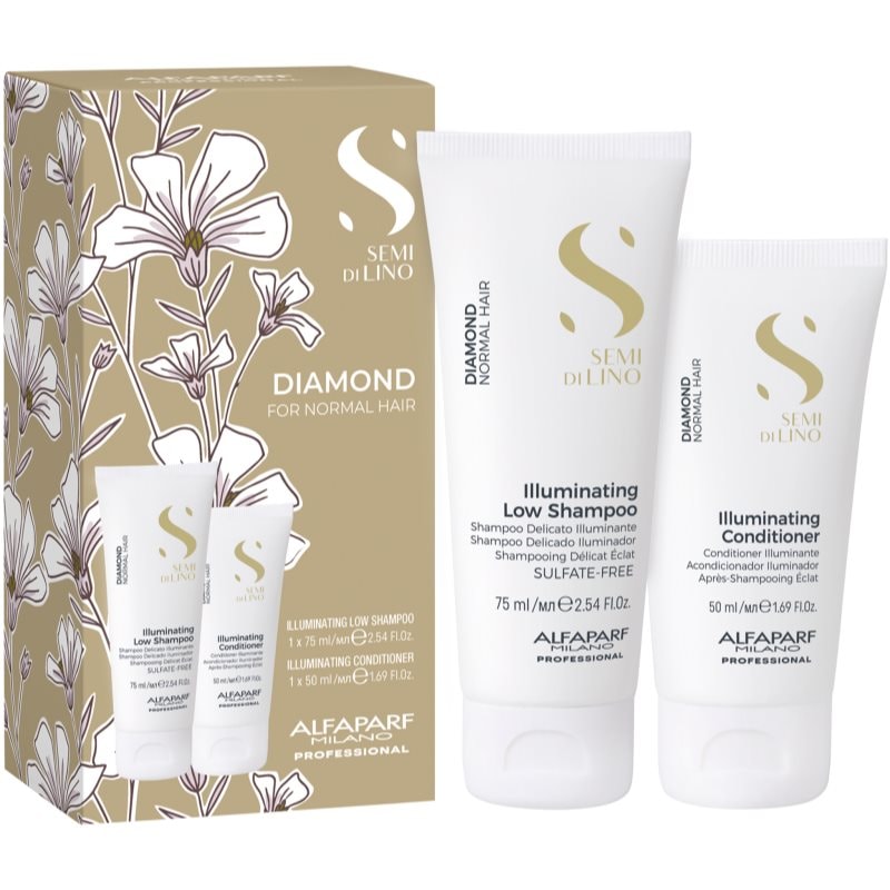 Alfaparf Milano Semi di Lino Diamond Minisize Kit комплект за пътуване за сияен блясък - Комплект - Сравни цени от 1 магазин с безплатна доставка