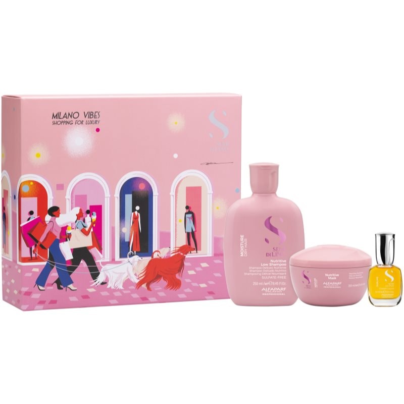 Alfaparf Milano Semi di Lino Moisture Holiday Kit подаръчен комплект за интензивна хидратация - Комплект - Сравни цени от 1 магазин с безплатна доставка
