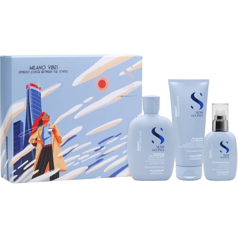 Alfaparf Milano Semi di Lino Density Holiday Kit подаръчен комплект за тънка коса без обем - Комплект - Сравни цени от 1 магазин с безплатна доставка