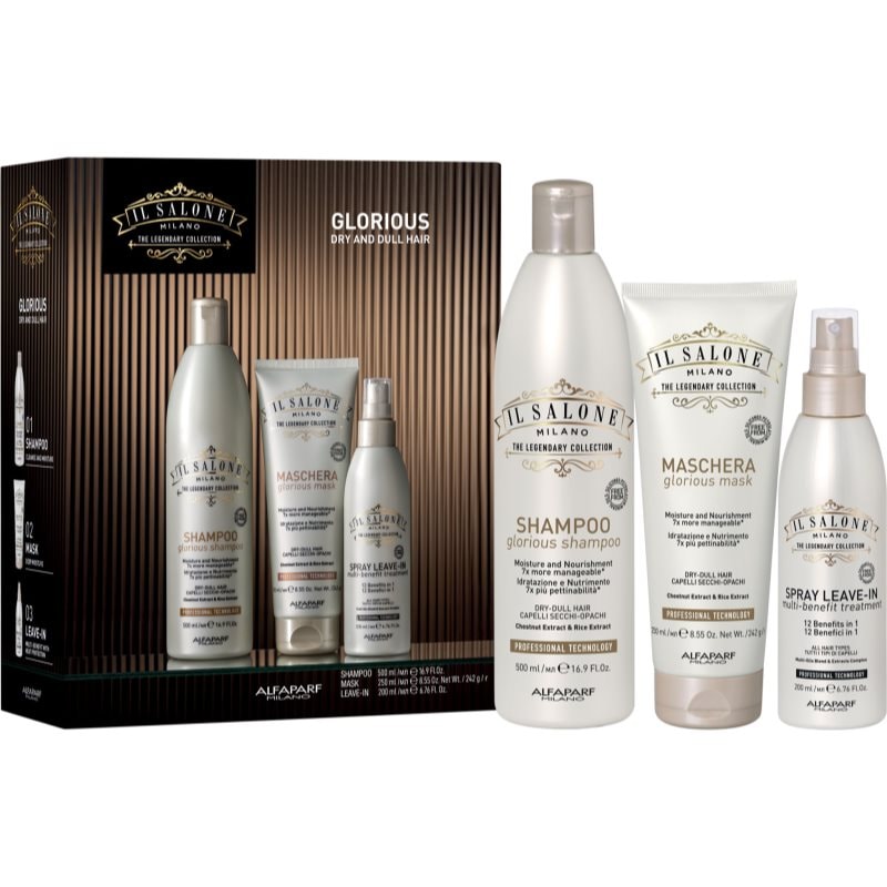 Alfaparf Milano Il Salone Milano Glorious Kit подаръчен комплект за суха и увредена коса - Комплект - Сравни цени от 1 магазин с безплатна доставка
