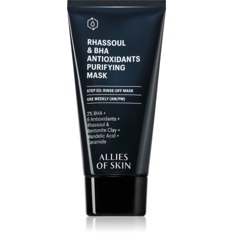 Allies of Skin Allies of Skin Rhassoul & BHA Antioxidants дълко почистваща маска - Унисекс парфюм 50мл - Сравни цени от 1 магазин с безплатна доставка