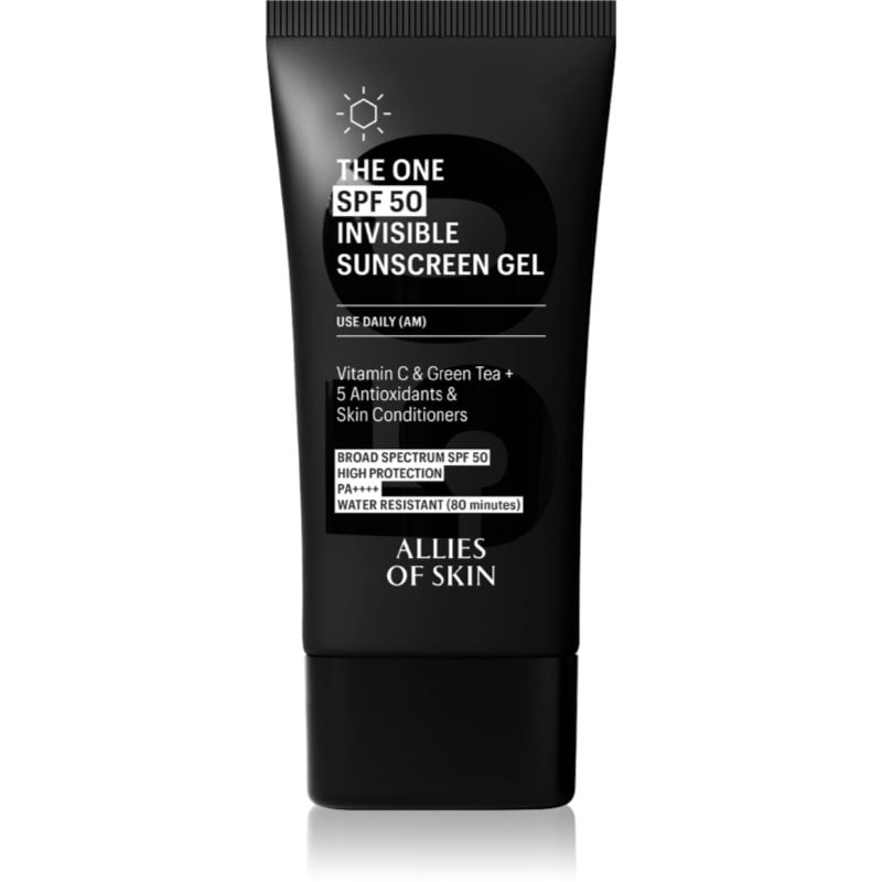Allies of Skin The One Invisible Suncscreen Gel невидим матиращ гел SPF 50
