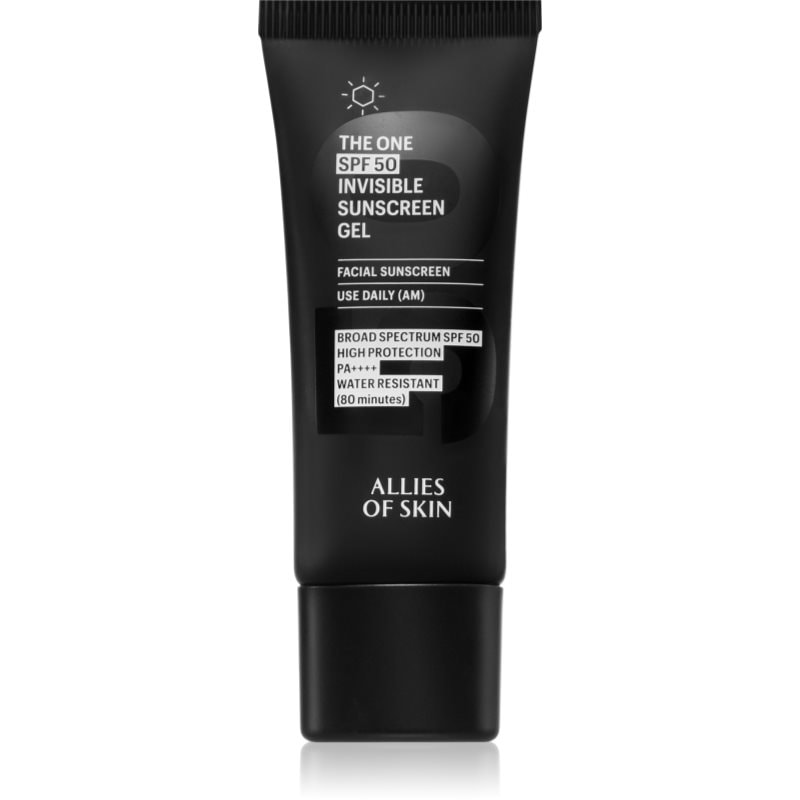 Allies of Skin Deluxe The One SPF 50 Invisible Sunscreen Gel слънцезащитен крем за лице с висока UV защита SPF 50 - Грижа за лице - Сравни цени от 1 магазин с безплатна доставка
