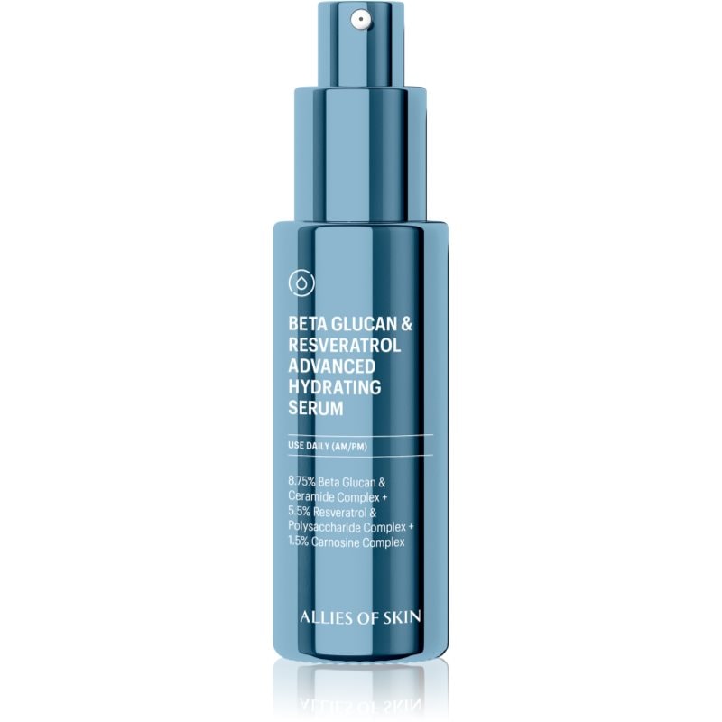 Allies of Skin Beta Glucan & Resveratrol Advanced Hydrating Serum интензивен хидратиращ серум - Грижа за лице - Сравни цени от 1 магазин с безплатна доставка
