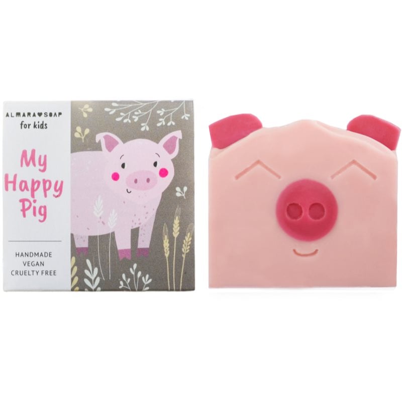 Almara Soap My Happy Pig ръчно произведен сапун с аромат на круша за деца