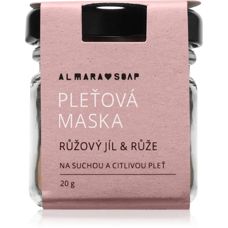 Almara Soap Face Pink Clay & Rose успокояваща маска за лице за много суха и чувствителна кожа