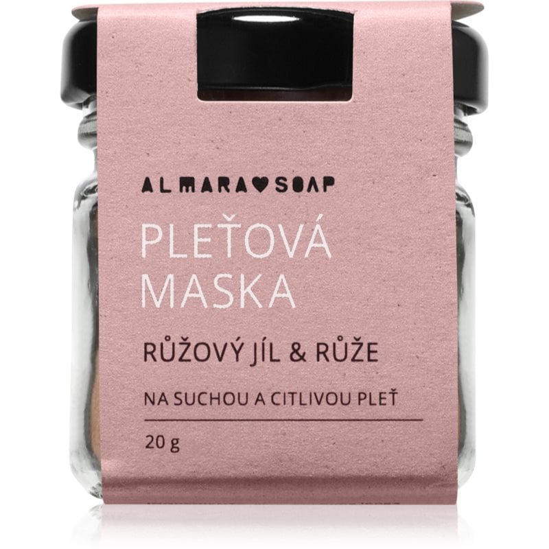 Almara Soap Face Pink Clay & Rose успокояваща маска за лице за много суха и чувствителна кожа