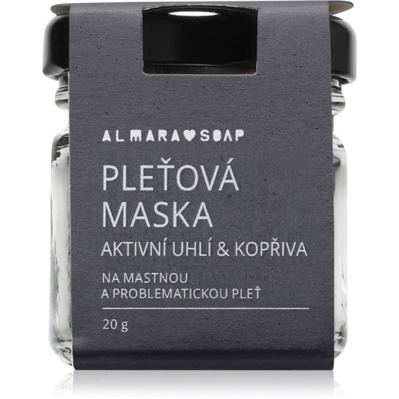 Almara Soap Face Active Charcoal & Nettle маска за лице за мазна и проблемна кожа
