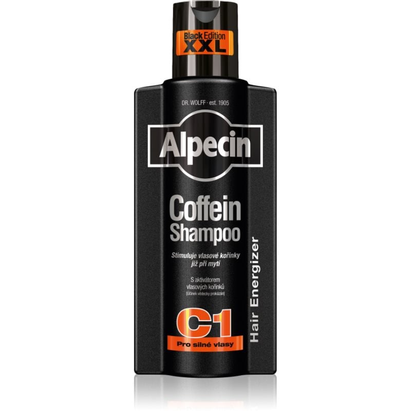 Alpecin Coffein Shampoo C1 Black Edition шампоан с кофеин за мъже стимулиращ растежа на косата