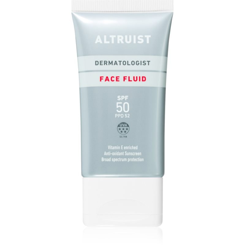 Altruist Face Fluid слънцезащитен крем за лице SPF 50 - Грижа за тяло - Сравни цени от 1 магазин с безплатна доставка
