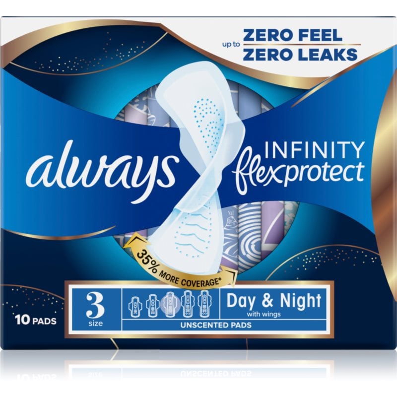 Always Infinity Night Size 3 санитарни кърпи за нощ