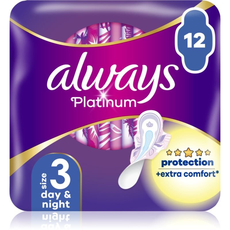 Always Platinum Night Size 3 санитарни кърпи за нощ