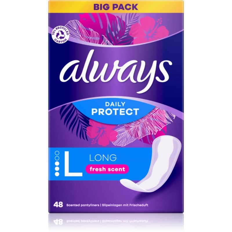 Always Daily Protect Long Fresh Scent дамски превръзки парфюмиран