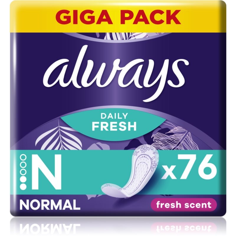 Always Daily Fresh Normal дамски превръзки парфюмиран - Грижа за тяло - Сравни цени от 1 магазин с безплатна доставка