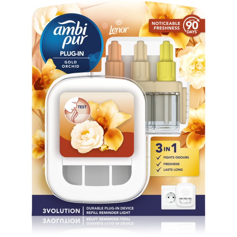 AmbiPur 3volution Gold Orchid електрически уред за освежаване на въздуха с пълнител - Аромат - Сравни цени от 1 магазин с безплатна доставка