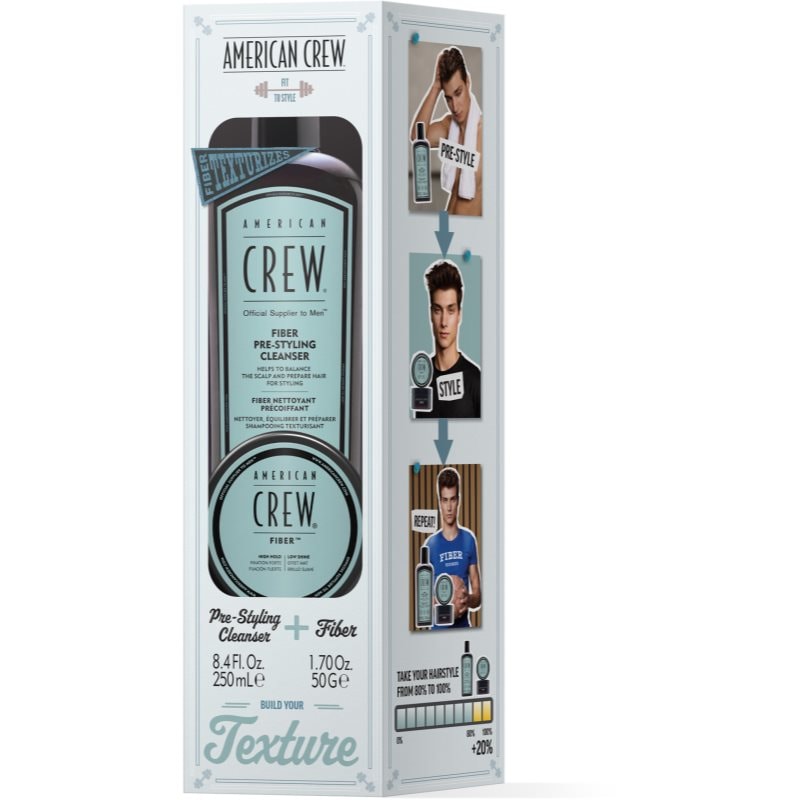 American Crew Fiber Duo - Giftset подаръчен комплект За коса за мъже - Комплект - Сравни цени от 1 магазин с безплатна доставка