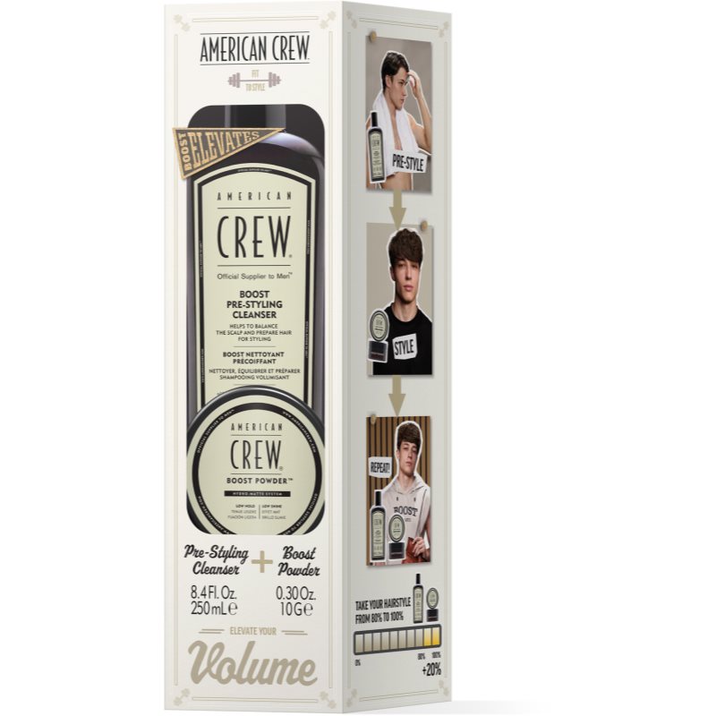 American Crew American Crew Boost Duo - Giftset подаръчен комплект За коса за мъже - Мъжки парфюм - Сравни цени от 1 магазин с безплатна доставка