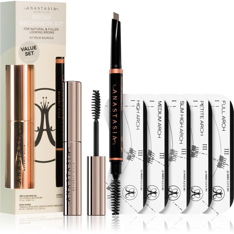 Anastasia Beverly Hills Brow Beginners Kit комплект за вежди - Комплект - Сравни цени от 1 магазин с безплатна доставка