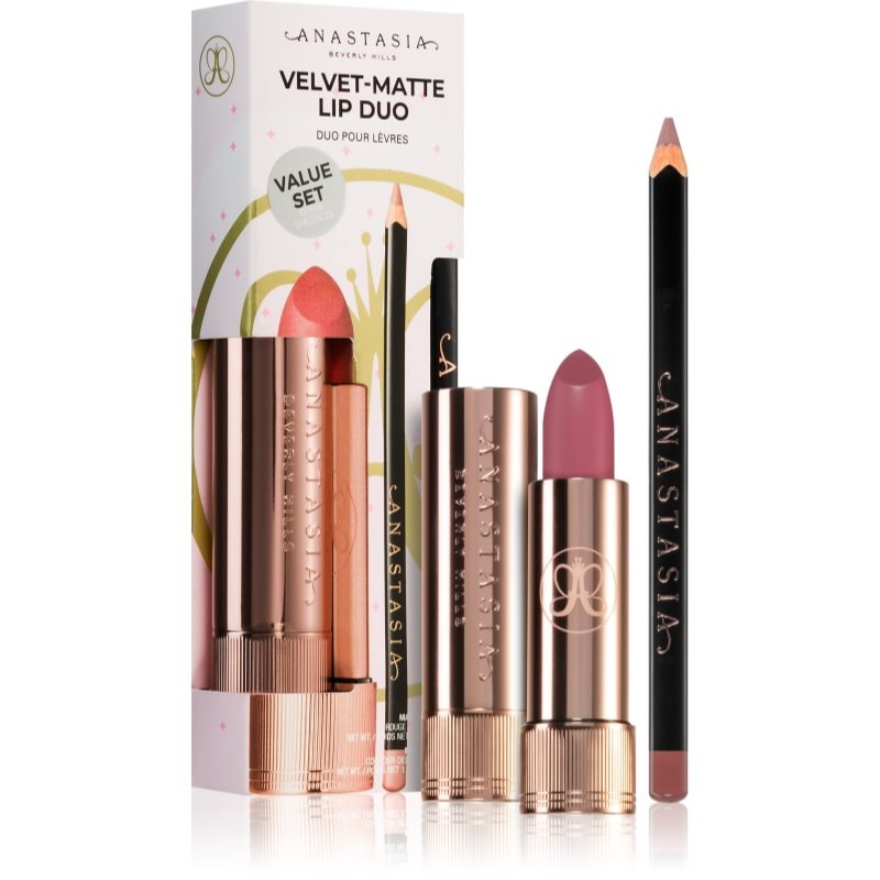 Anastasia Beverly Hills Velvet-Matte Lip Duo подаръчен комплект за устни - Комплект - Сравни цени от 1 магазин с безплатна доставка